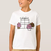 T-shirt Sweet Celebration Cupcake et boîte cadeau (Devant)