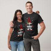 T-shirt Sweet Gnome Buffalo Plaid Matching Famille Christm (Unisexe)