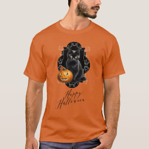 T-shirt Sweet Halloween Kitten et Jack o'Lantern