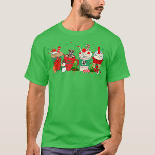 T-shirt Sweet Hiver Cosy Latte Café Et Boîte De Noël