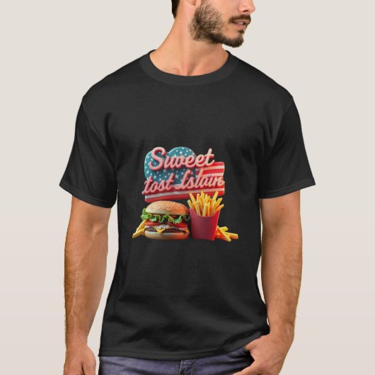 T-shirt  “Sweet Land of Liberty & Extra Fries”  (Devant)