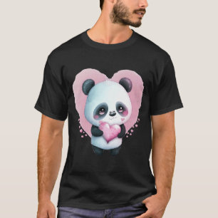 T-shirt Sweet Panda Bear Valentines Jour 8