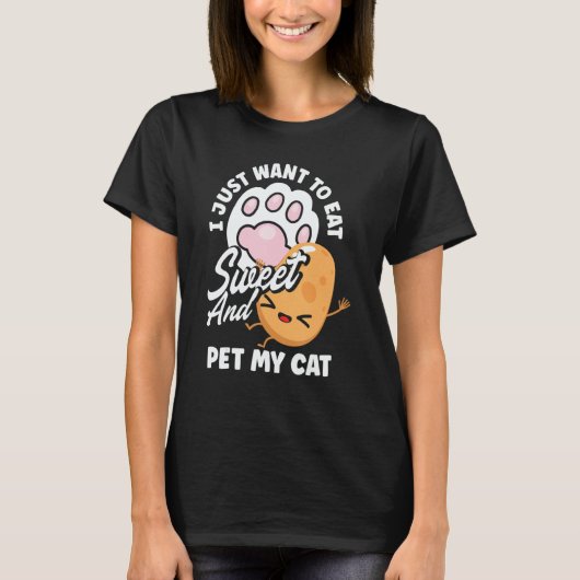 T-shirt Sweet Potato Vegetable   Cat Owner (Devant)