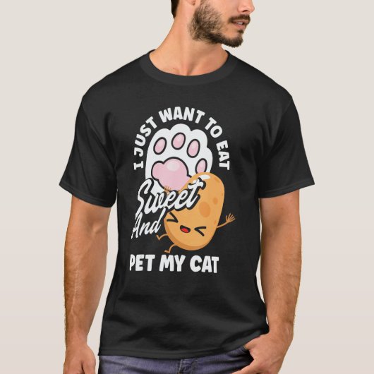 T-shirt Sweet Potato Vegetable   Cat Owner (Devant)