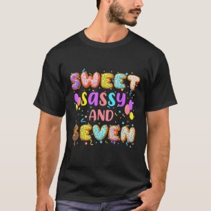 T-shirt Sweet Sassy Et Sept Anniversaires Pour Filles 7 An