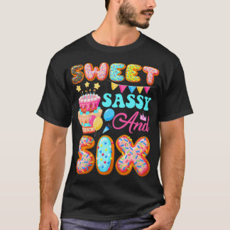 T-shirt Sweet Sassy Six 6 Ans Amoureux De Donut 6E Naissan