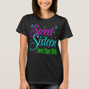 T-shirt Sweet sixteen 16 Anniversaire fille douce depuis 2