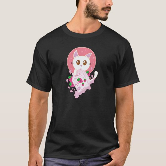 T-shirt Sweet Strawberry Cat   (Devant)