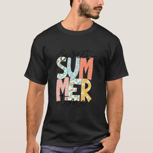 T-shirt Sweet Summer Time Fun Beach Vacation Dit (Devant)