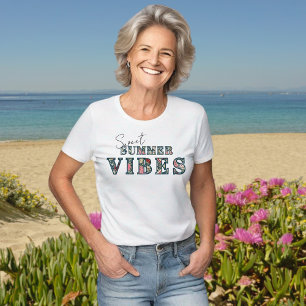 T-shirt Sweet Summer Vibes - Typographie florale
