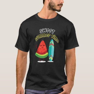 T-shirt Sweet Summer Watermelon Surfing Summer Beach V