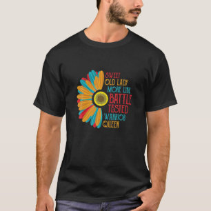 T-shirt Sweet Vieux-Dame Funny Vieux-Age Retro Vintage Bir