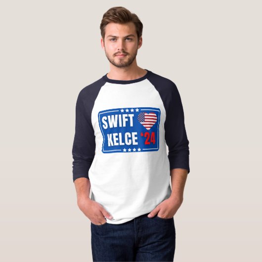 T-shirt Swift Kelce 24 Heart (Devant entier)