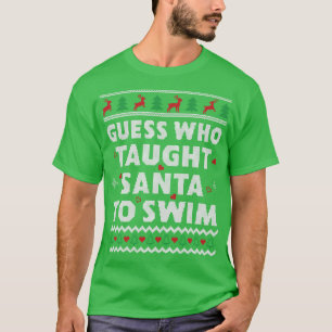 T-shirt Swim Coach nager Enseignant nager Vilain Noël
