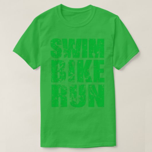 T-shirt SWIM VÉLO RUN Triathlon 10 (Design devant)