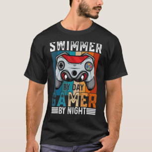 T-shirt SWIMMER Par Joueur Jour par Mème de nuit pour les