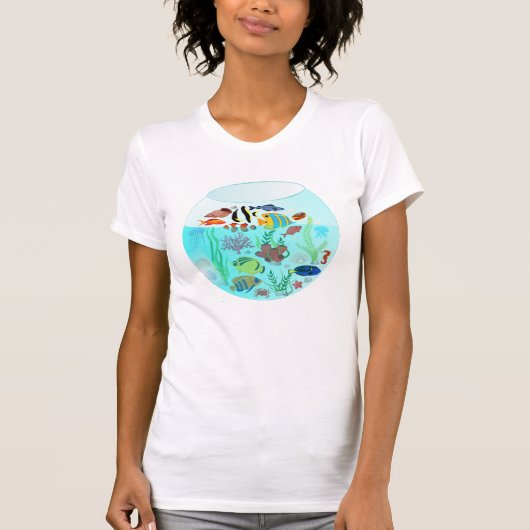 T-shirt swimming fish bath (Devant)