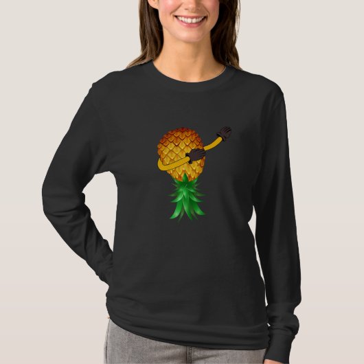 T-shirt Swinger Upside Down Dabbing Pineapple for Women Me (Devant)