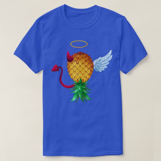 T-shirt Swinger Upside Down Pineapple Half Devil Half Ange (Design devant)