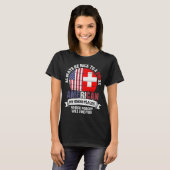 T-shirt Swiss American know Place Suisse Drapeau (Devant entier)