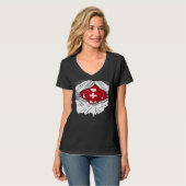 T-shirt Swiss flag home of Switzerland   (Devant entier)