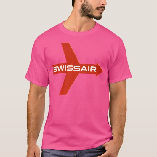 T-shirt Swissair - Logos de la compagnie aérienne Retro -  (Devant)