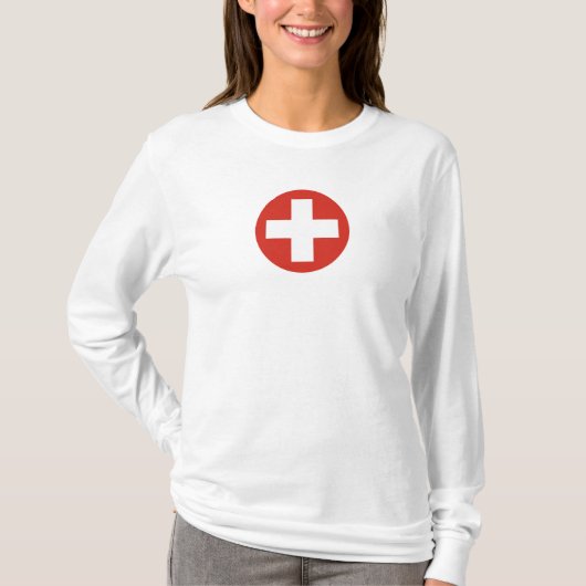 T-shirt Switzerland country flag roundel (Devant)