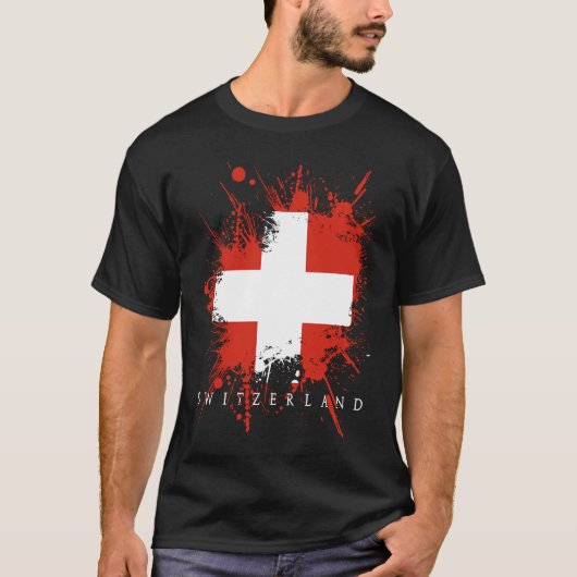 T-shirt Switzerland Flag Bern Genf State Nationality (Devant)
