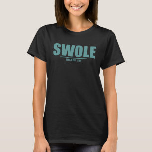 T-shirt Swole in Blue Bodybuilding Fitness Motivation Gym