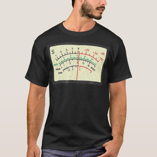 T-shirt SWR Meter Amateur Ham Radio Novelty Distressed (Devant)