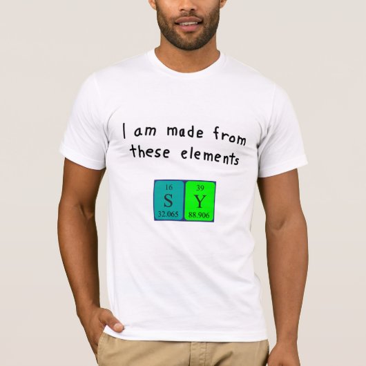 T-shirt Sy nom de table périodique chemise 7 (Devant)