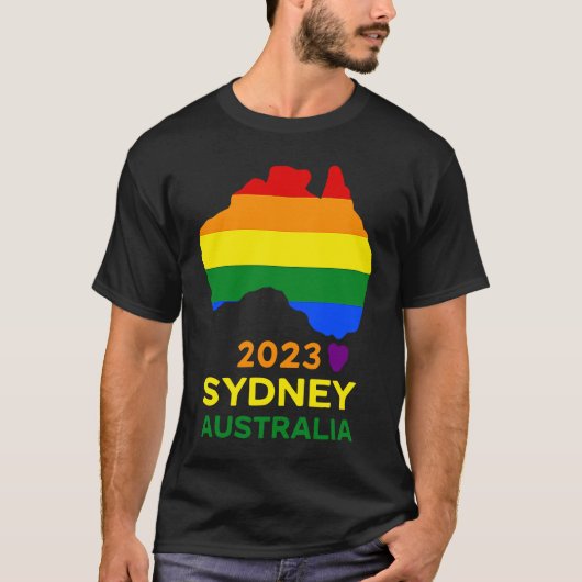 T-shirt Sydney Australia Gay and Lesbian Pride (Devant)