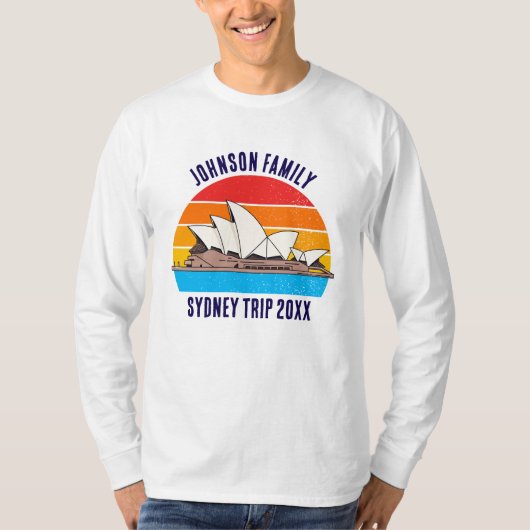 T-shirt Sydney Australia Opera House Custom Long Sleeve (Devant)