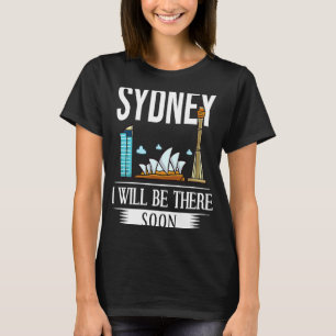T-shirt Sydney Australie City Skyline Map Voyage