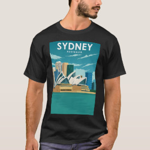 T-shirt Sydney Australie Vintage minimal Oprah House Trave