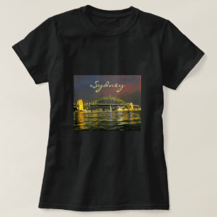 T-shirt Sydney par nuit Harbour Bridge Australie voyage