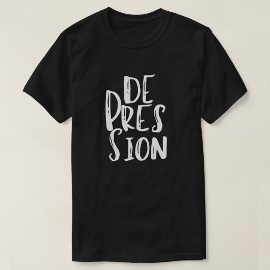 T-shirt SYLLABE "De-Press-Sion" Tee Split - Unisex Noir (Design devant)