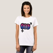 T-shirt symbole 3D bisexuel (Devant entier)