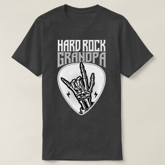 T-shirt Symbole à main Rock Grandpa Hard Rock (Design devant)