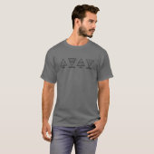 T-shirt Symbole alchimique de quatre éléments - Conception (Devant entier)