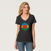 T-shirt symbole amazigh yaz avec fleur de soleil amazigh (Devant entier)