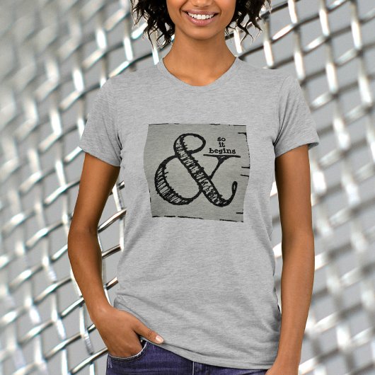 T-shirt Symbole Ampersand Et Donc Ça Commence Élégant Amus