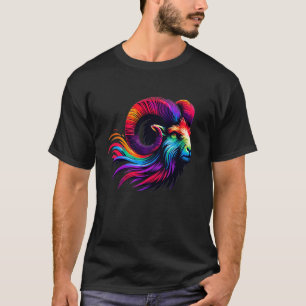 T-shirt Symbole animal Aries Zodiac Arc-en-ciel étoile Ast