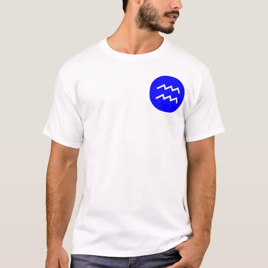 T-shirt Symbole Aquarius - Poche (Devant)