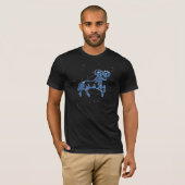 T-shirt Symbole Aries Constellation et Zodiac avec étoiles (Devant entier)