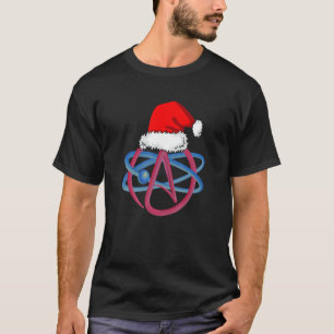 T-shirt Symbole athée logo science Santa hat Noël