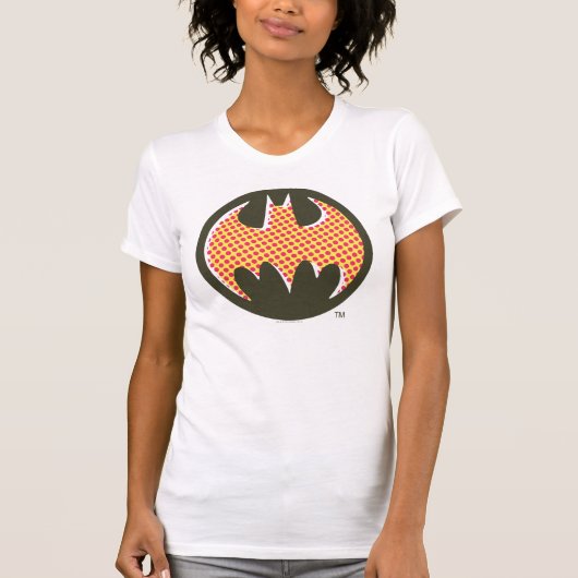 T-shirt Symbole Batman | Logo demi-ton rouge (Devant)