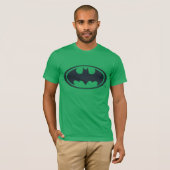 T-shirt Symbole Batman | Logo noir et blanc (Devant entier)