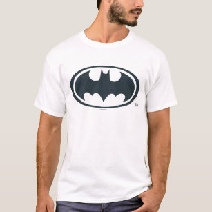T-shirt Symbole Batman   Logo noir et blanc