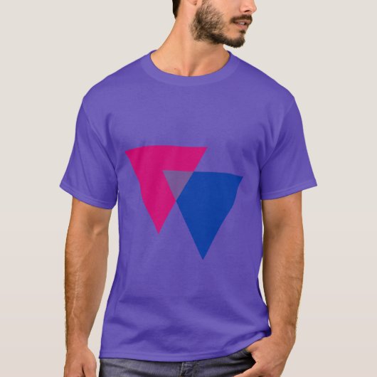 T-SHIRT SYMBOLE BISEXUEL DE TRIANGLE (Devant)